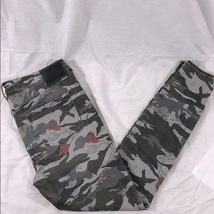 True religion camo print skinny jeans
